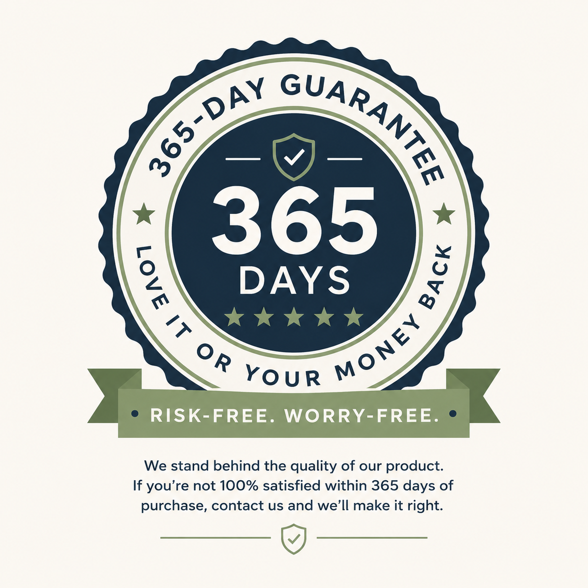 1 Year Warranty Guarantee