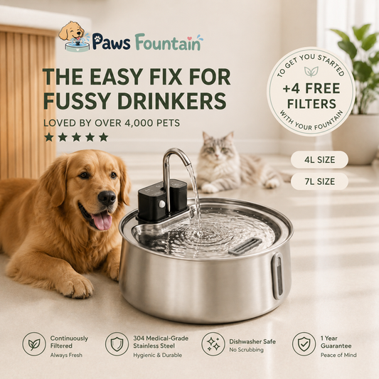 The Paws Fountain + 4 Filters FREE