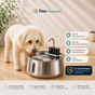 The Paws Fountain - Wireless Stainless Steel Fountain